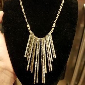Beautiful Rhinestone Bar Necklace